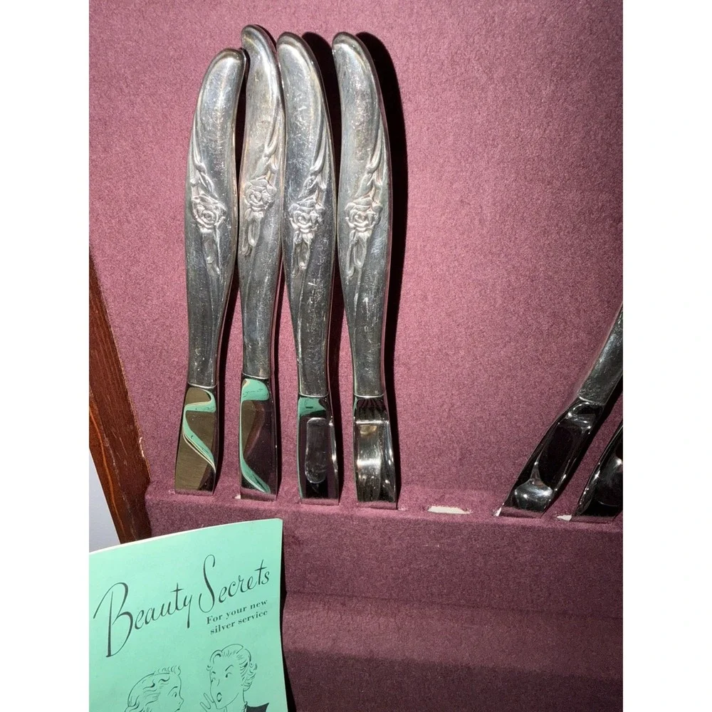 1957 Rogers Bros IS Reinforced Plate EXQUISITE Silverplate 57 pieces